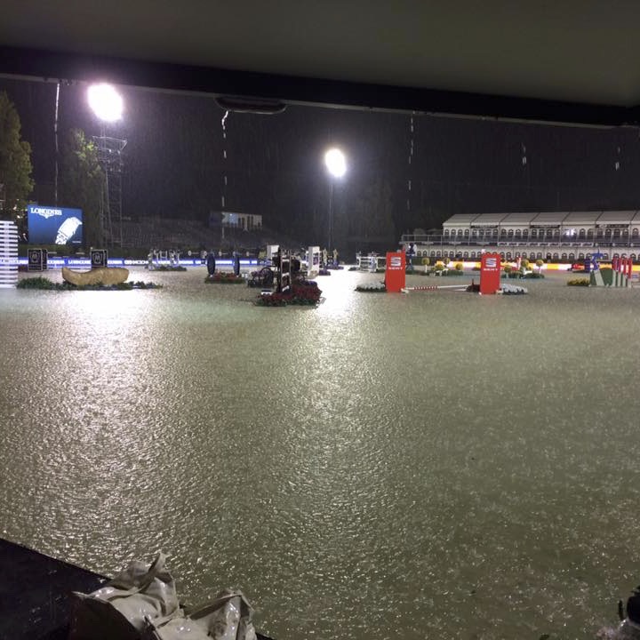 Copa de Naciones FEI Barcelona sobre pista Dammann Risohorse® después de tormenta